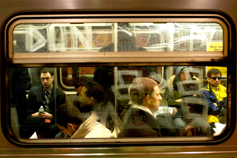 NYC MTA-Subway 01 Scratched Window